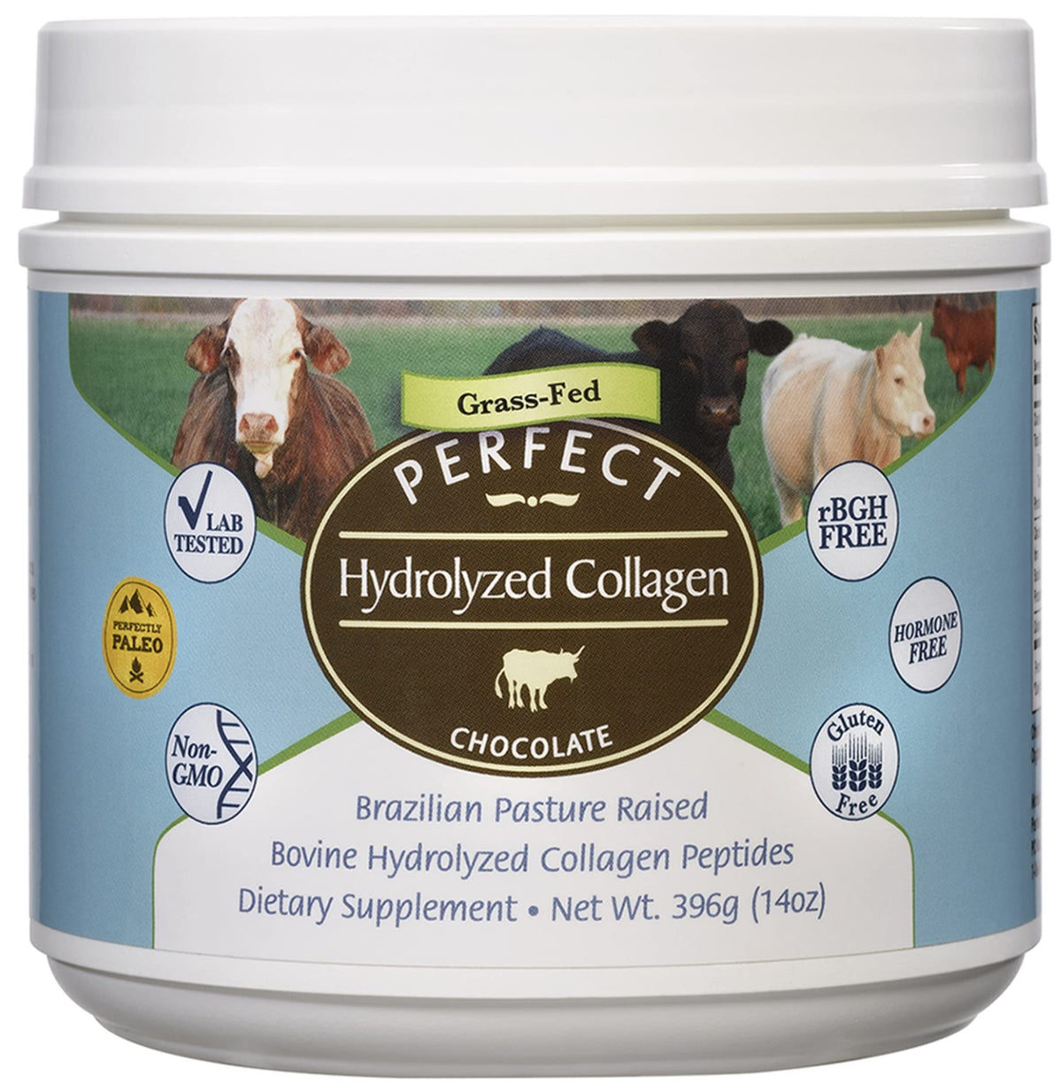 Perfect Supplements Hydrolyzed Collagen Powder 499g front view