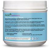 Perfect Supplements Hydrolyzed Collagen Powder 499g with scoop