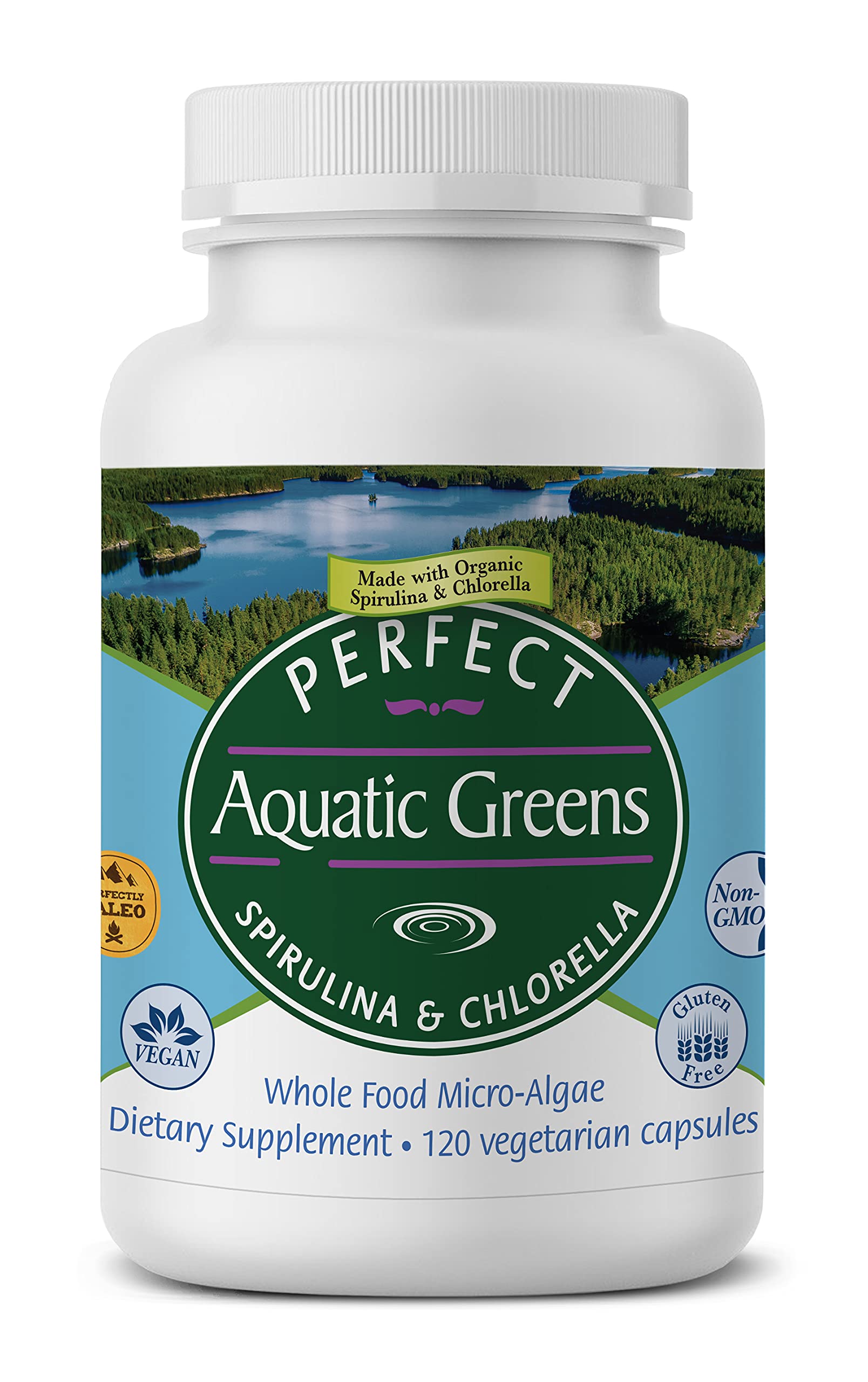 Perfect Supplements Spirulina & Chlorella Blend 50g front view