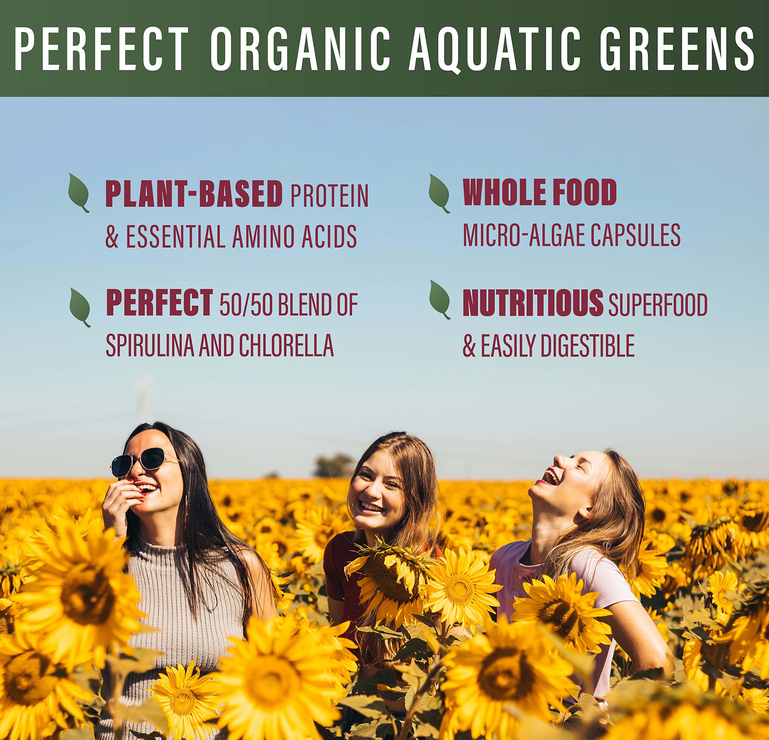 Perfect Supplements Spirulina & Chlorella Blend 50g packaging