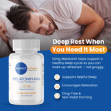 Perfect Vitamin Products Melatonin 10mg capsule side view