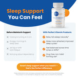 Perfect Vitamin Products Melatonin 10mg MAX Sleep Aid capsules in hand