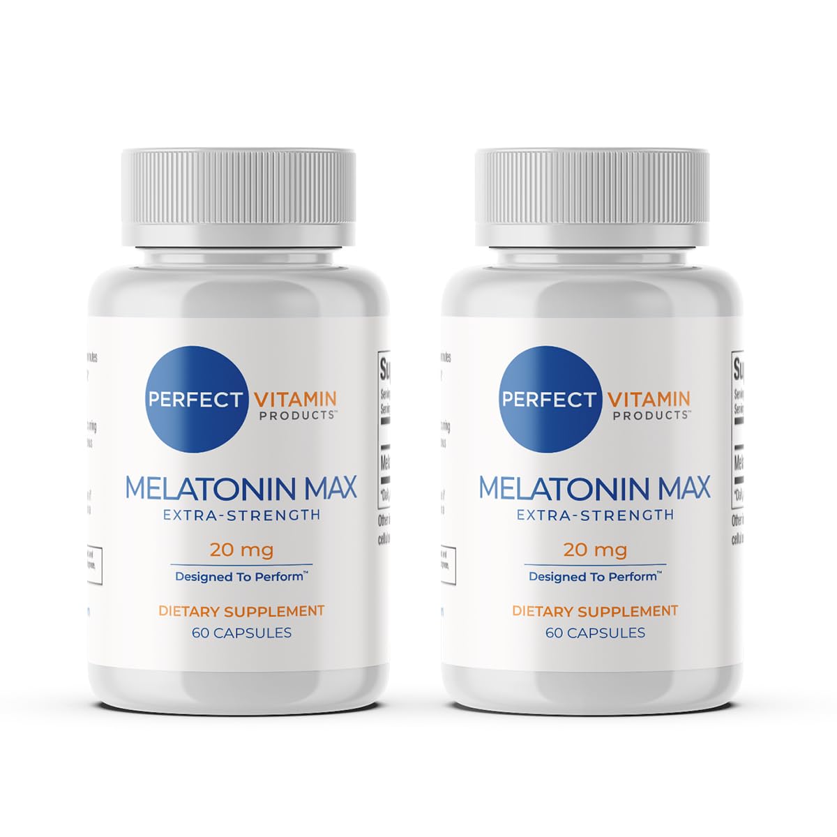 Perfect Vitamin Products Melatonin 20mg MAX Sleep Aid front view