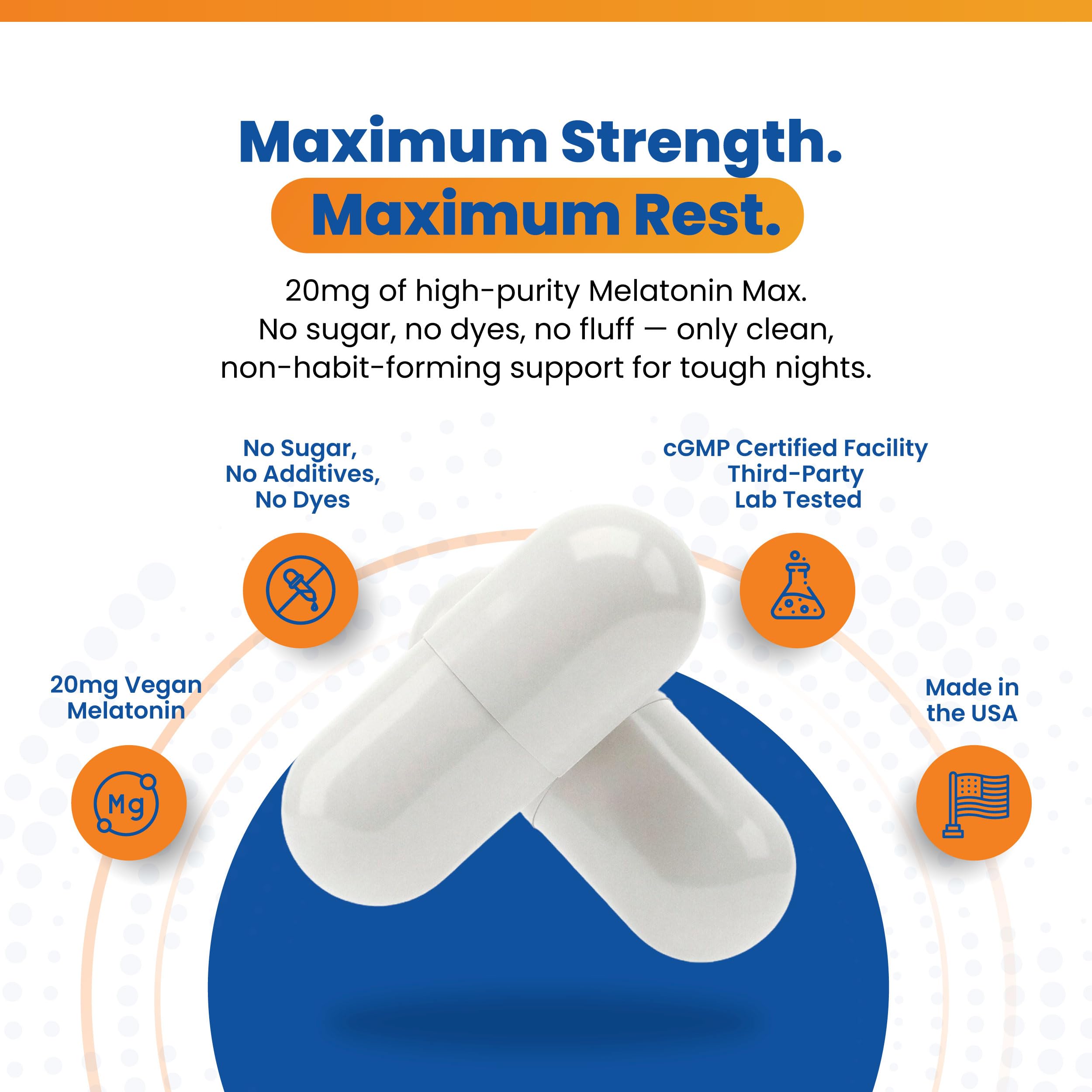 Perfect Vitamin Products Melatonin 20mg MAX Sleep Aid packaging