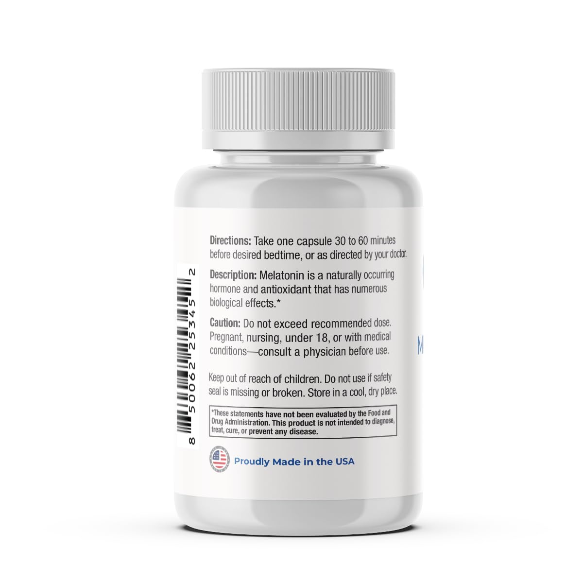 Perfect Vitamin Products Melatonin 30mg capsule on bedside table