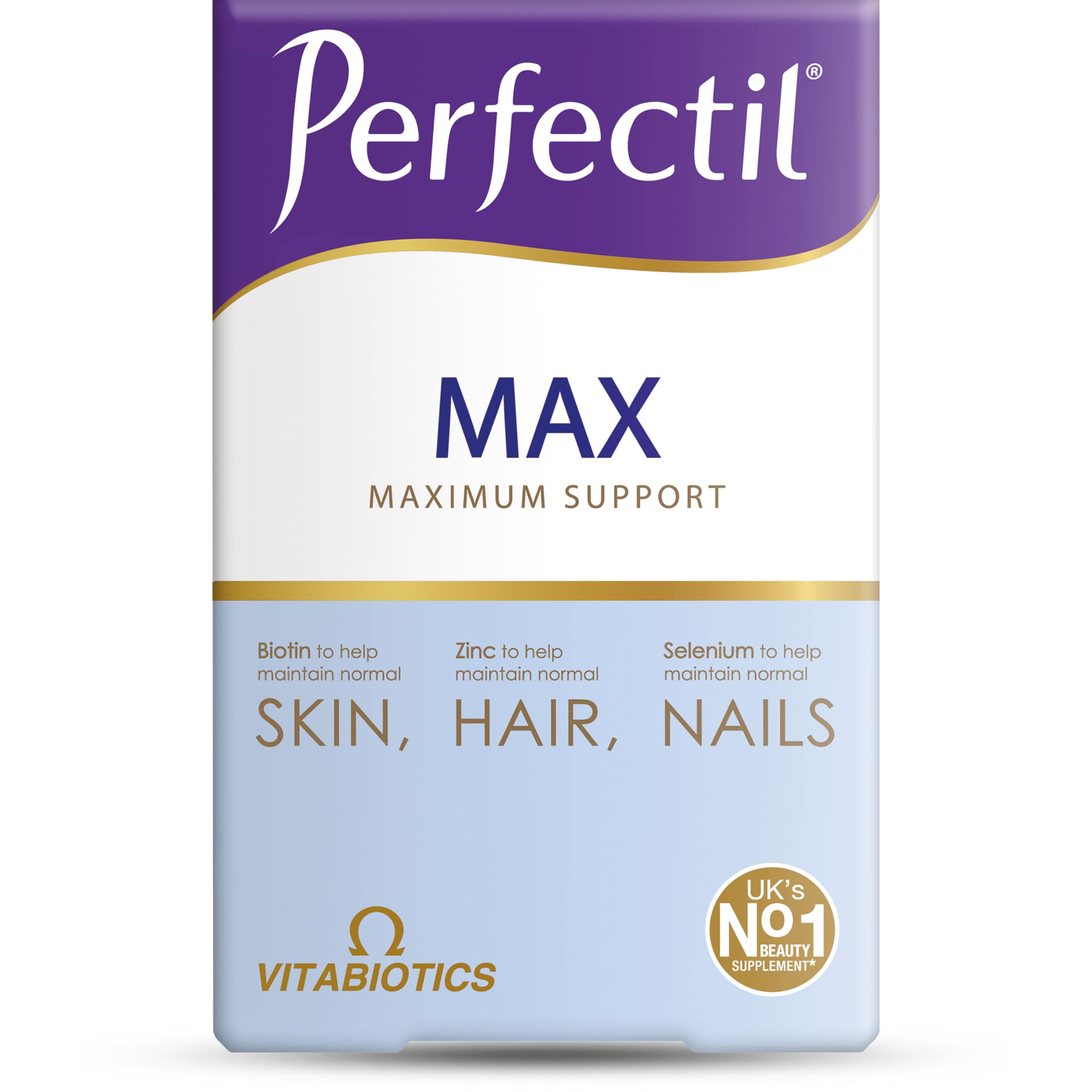 Perfectil Max Multivitamins front view with packaging