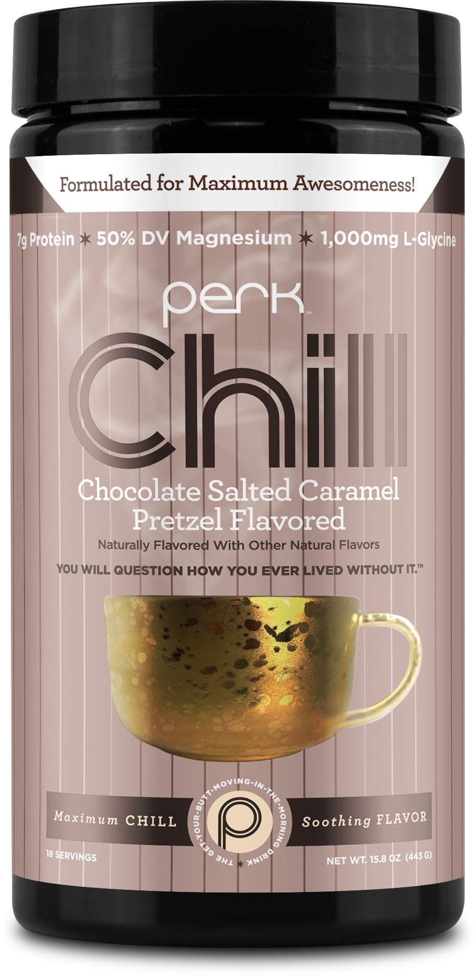 Perk Chill Drink Mix Chocolate Salted Caramel Pretzel front view