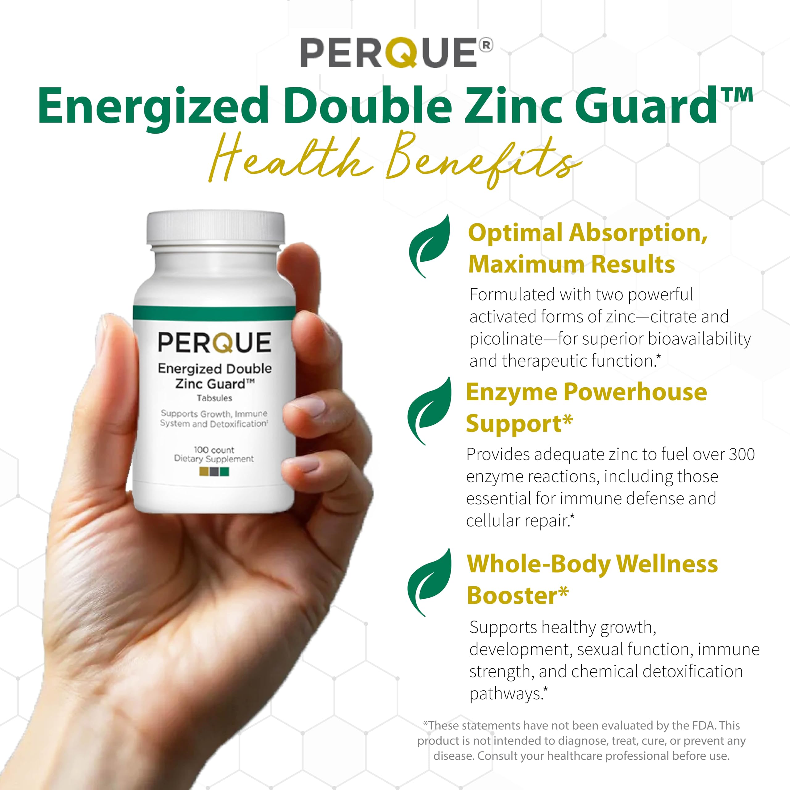 PERQUE Energized Double Zinc Guard 100 Tabs side view