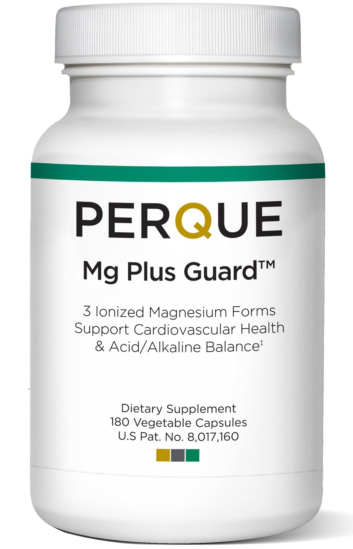 PERQUE MG Plus Guard Blended Magnesium Supplement 180 Capsules front view
