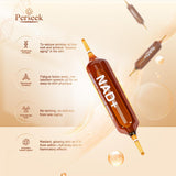Perseek NAD+ Liquid Supplement side view of vials