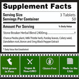Peruvian Naturals Kidney Support Supplement 2400mg on a wooden table