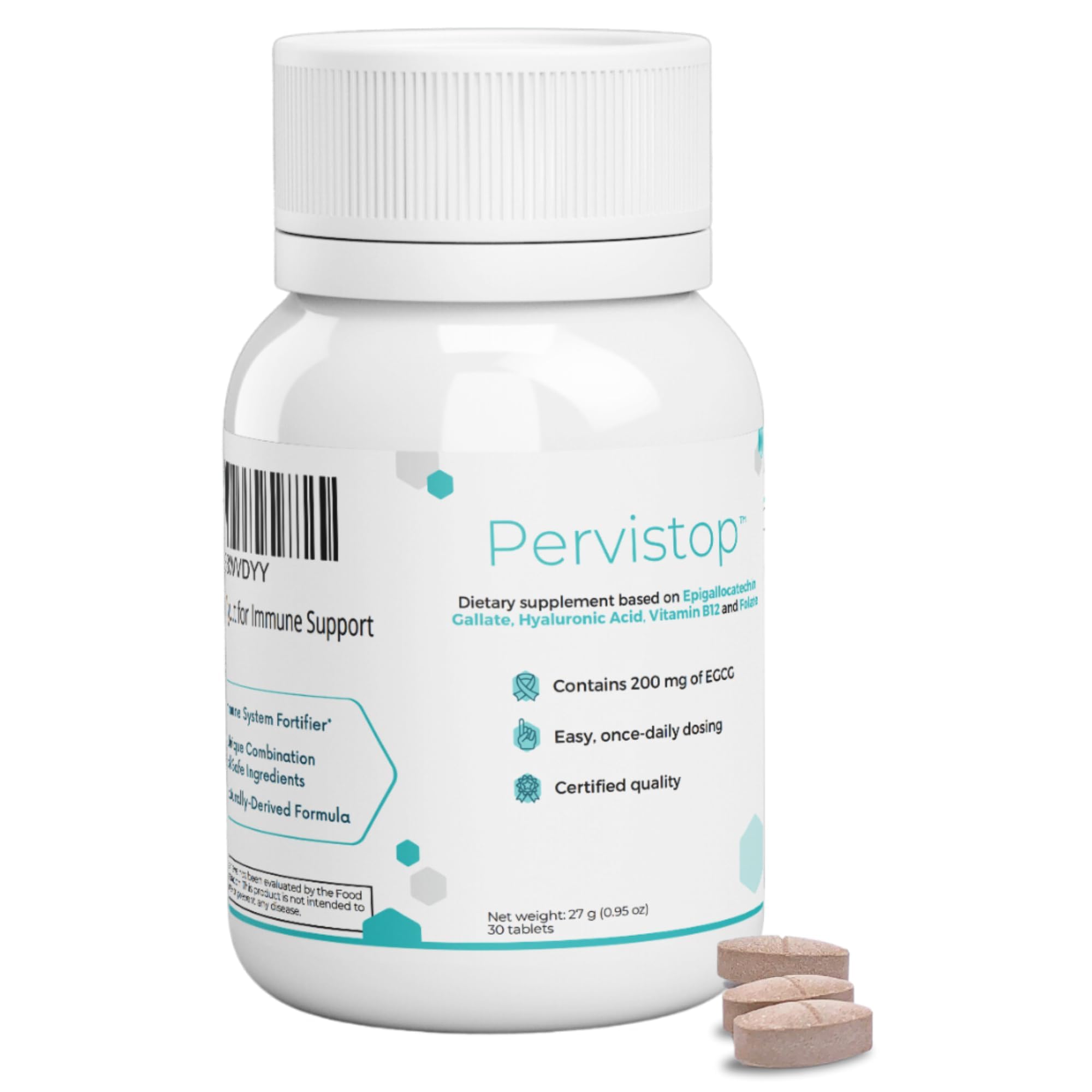 Pervistop Daily Supplement Capsules front view with packaging