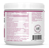 PEScience Multi-Enzyme Complex 300g with a glass of water