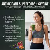 PEScience Super Greens & Mushroom Blend 240g nutritional information