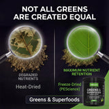 PEScience Super Greens & Mushroom Blend 240g scoop with powder