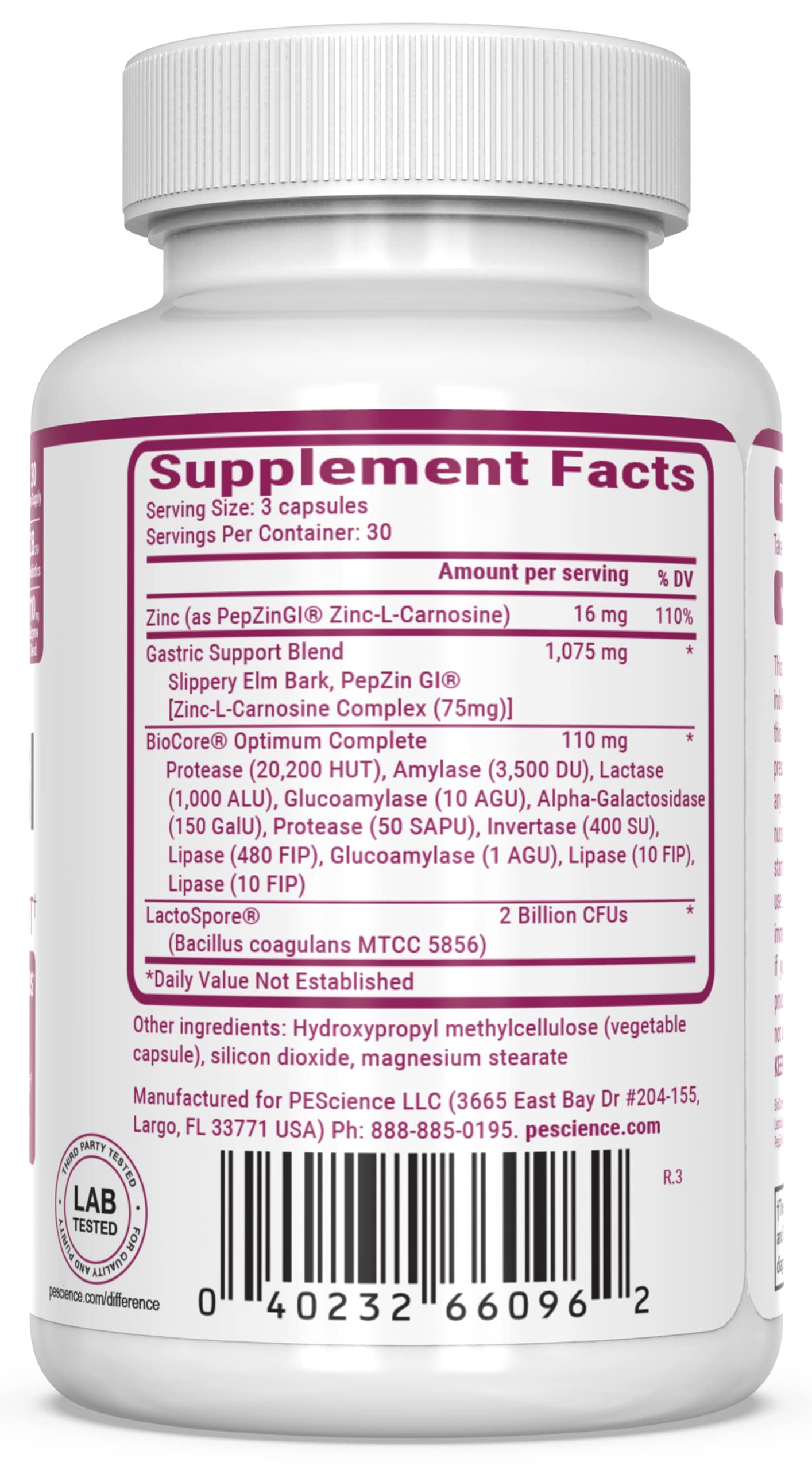 PEScience Symbiont-GI Probiotic Supplement 77g on a kitchen counter