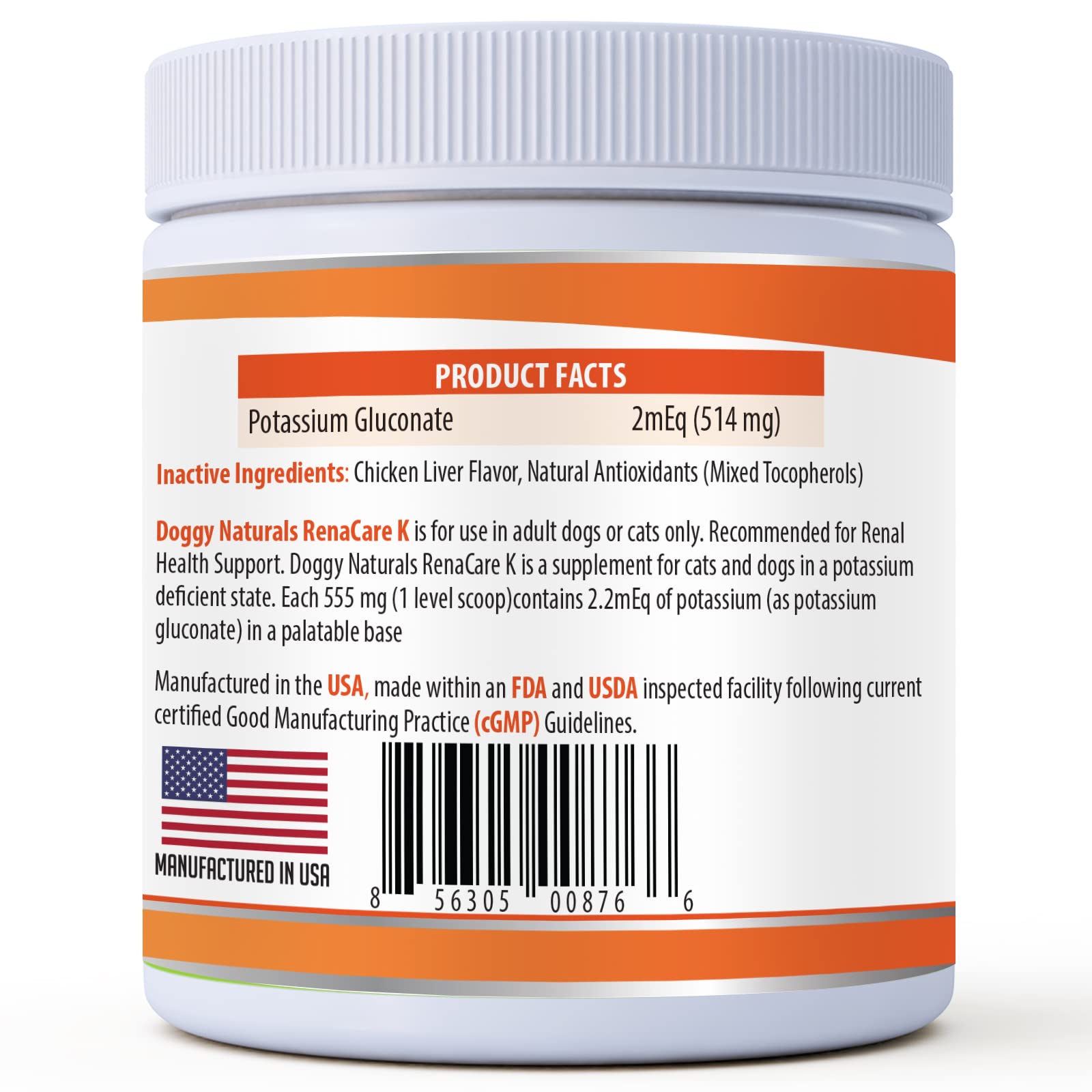 Pet Health Pharma RenaCare K supplement powder close-up