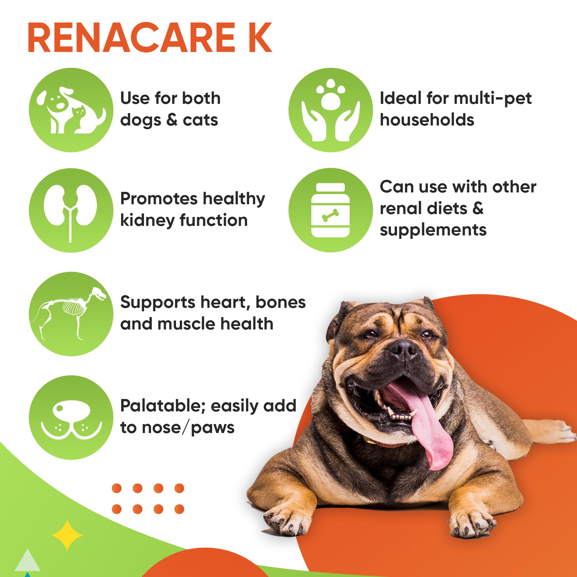 Pet Health Pharma RenaCare K supplement with measuring scoop