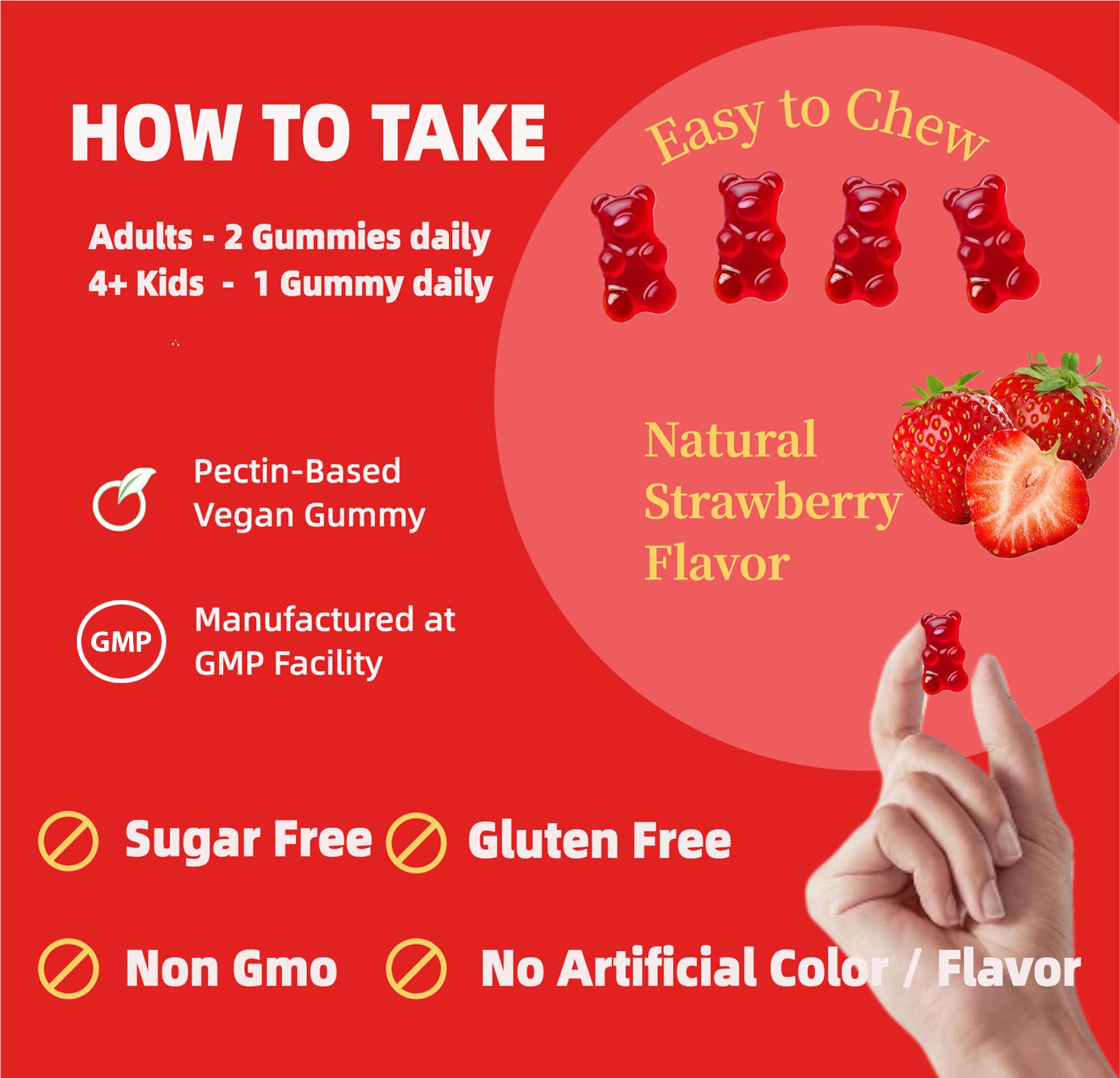 PEXIN Magnesium Gummies with a measuring spoon