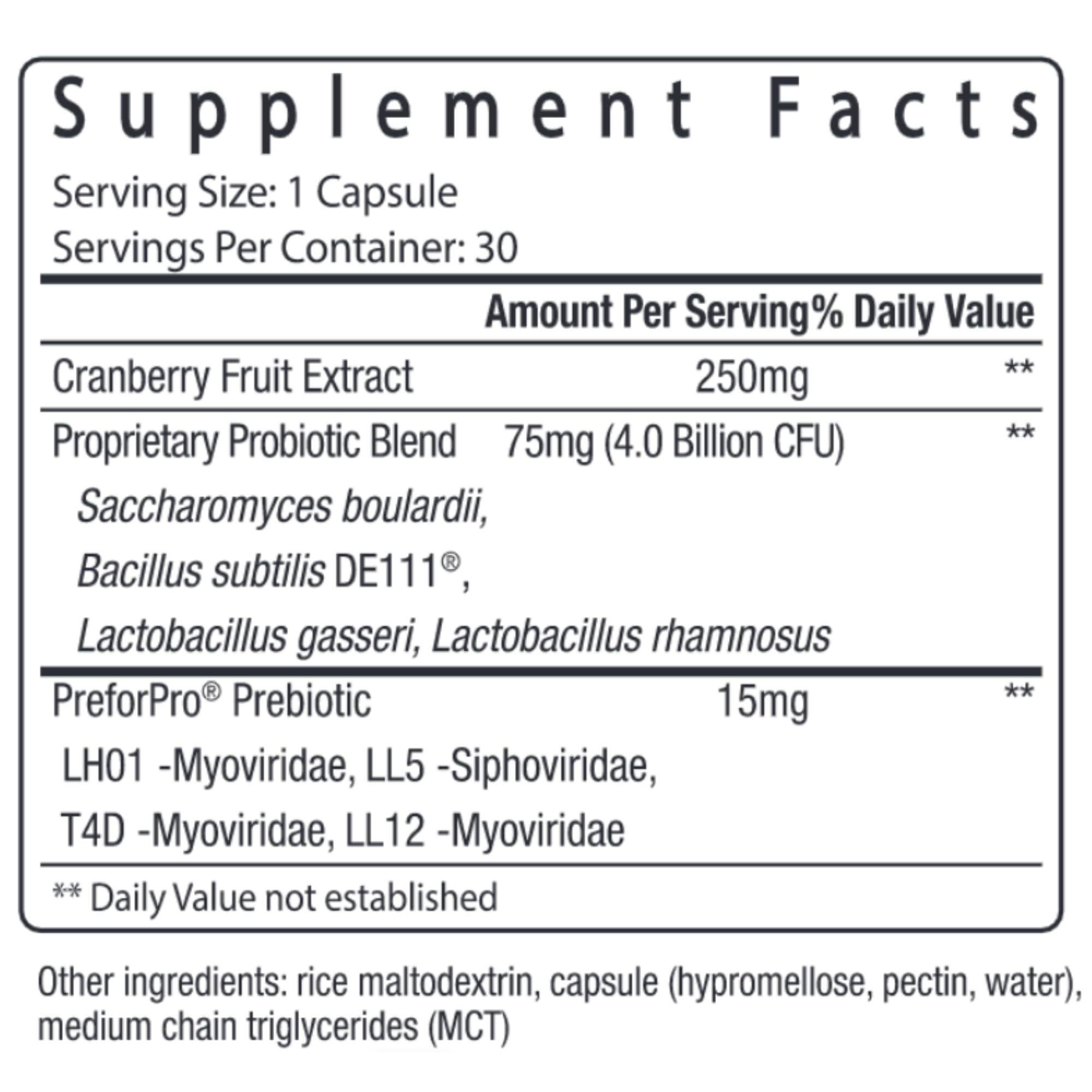 pH-D Feminine Health Support Cranberry Supplement on a table