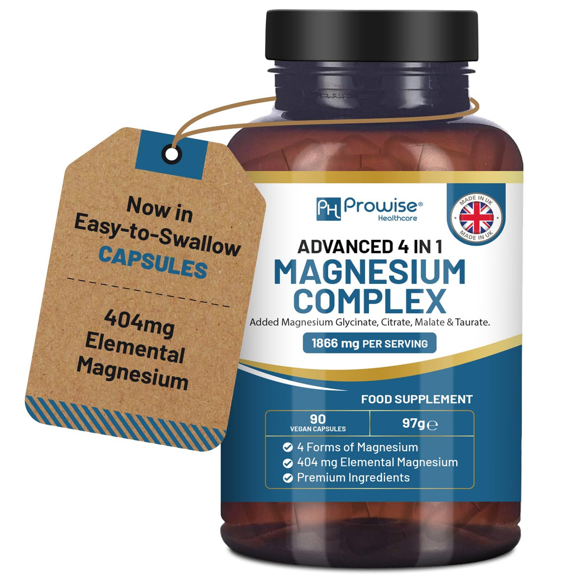 PH PROWISE Healthcare 4-in-1 Magnesium Complex capsules front view