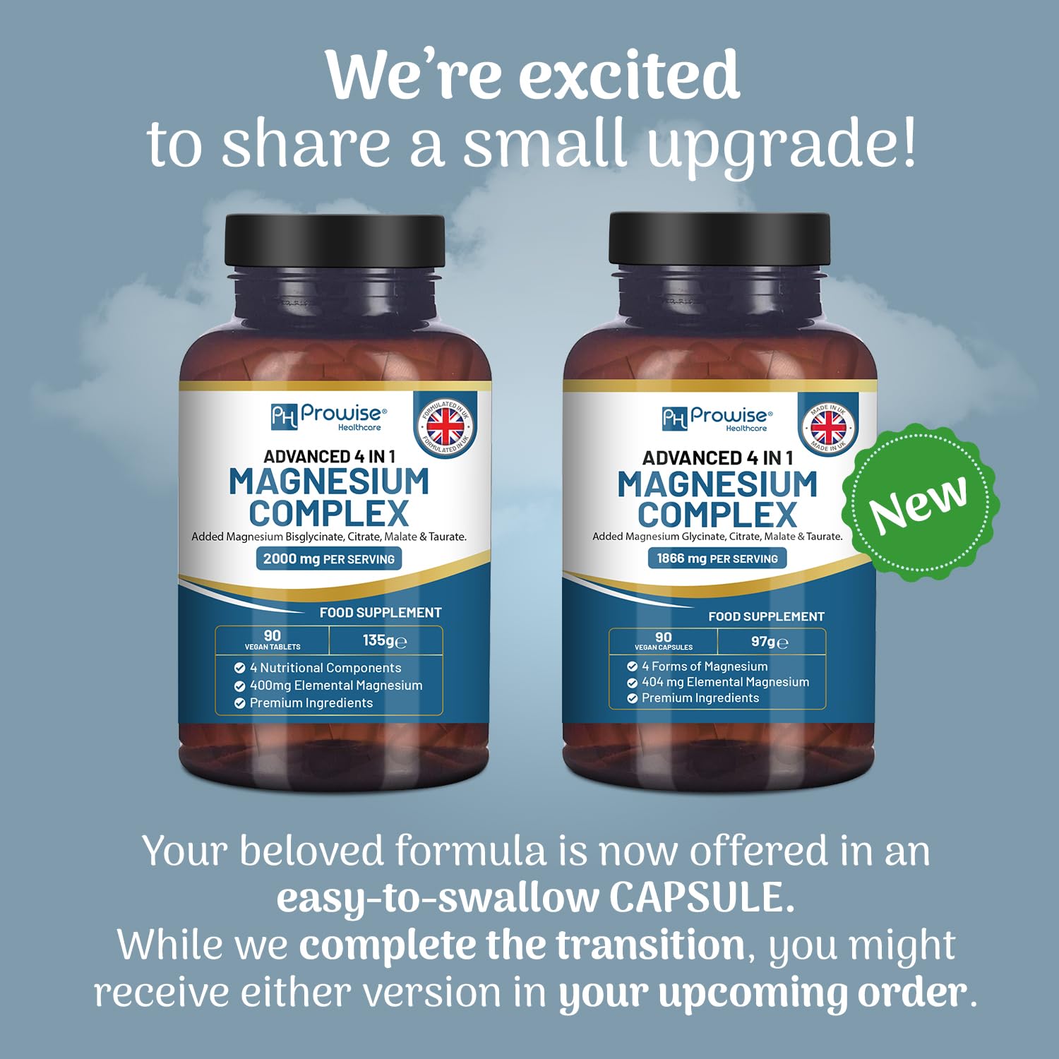 PH PROWISE Healthcare Magnesium Complex bottle side view