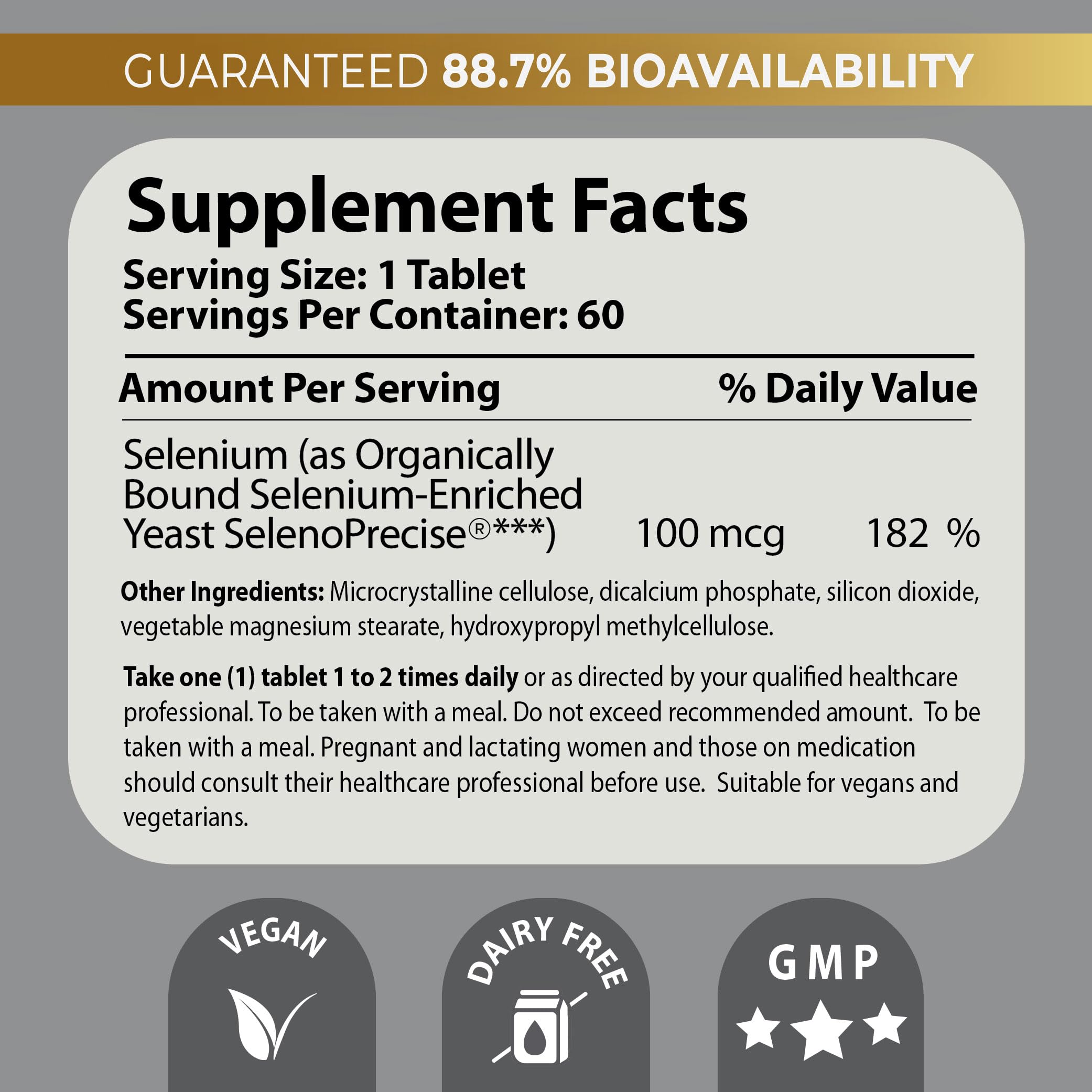 Pharma Nord SelenoPrecise Organic Selenium Supplement side view