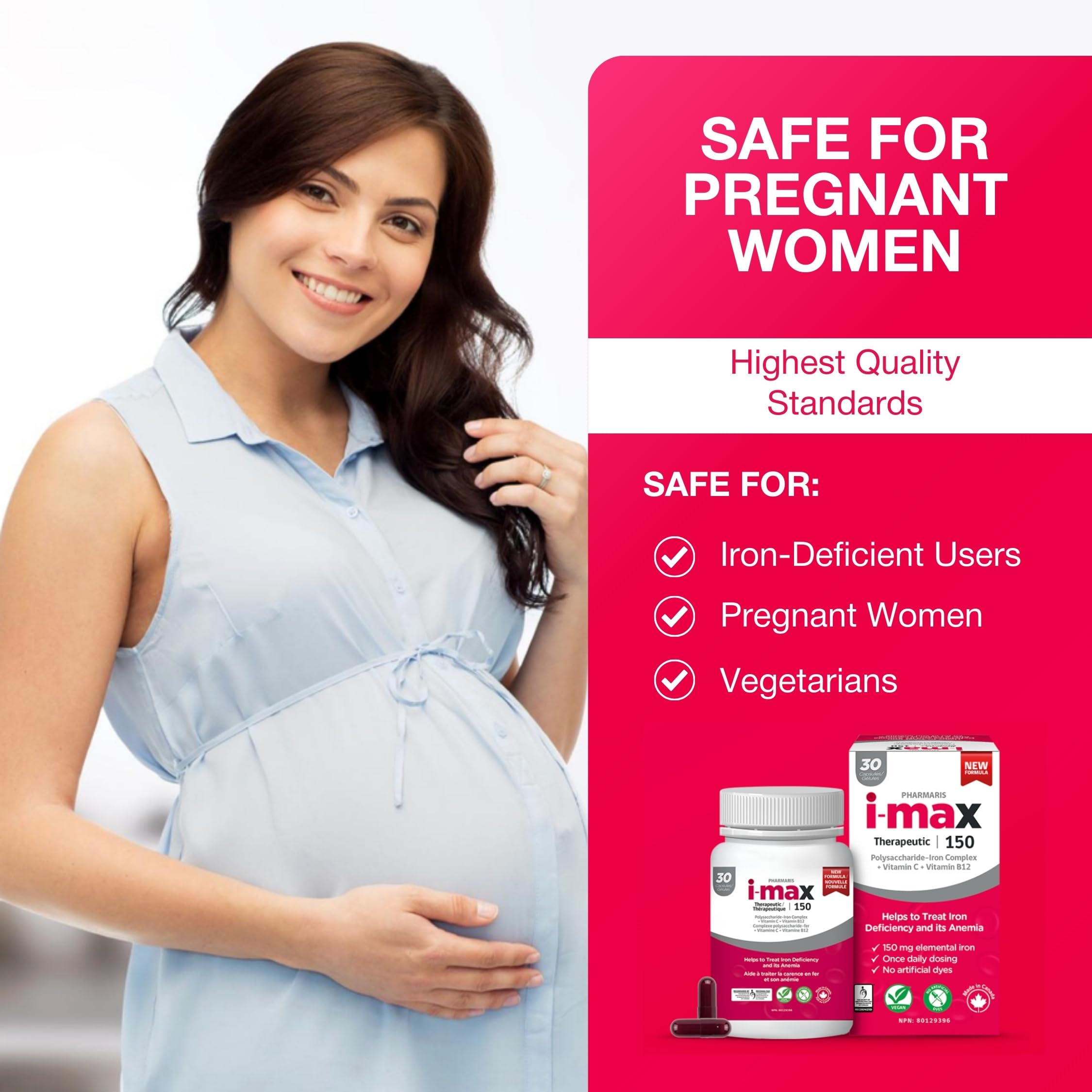 Pharmaris Iron Supplement bottle with capsules