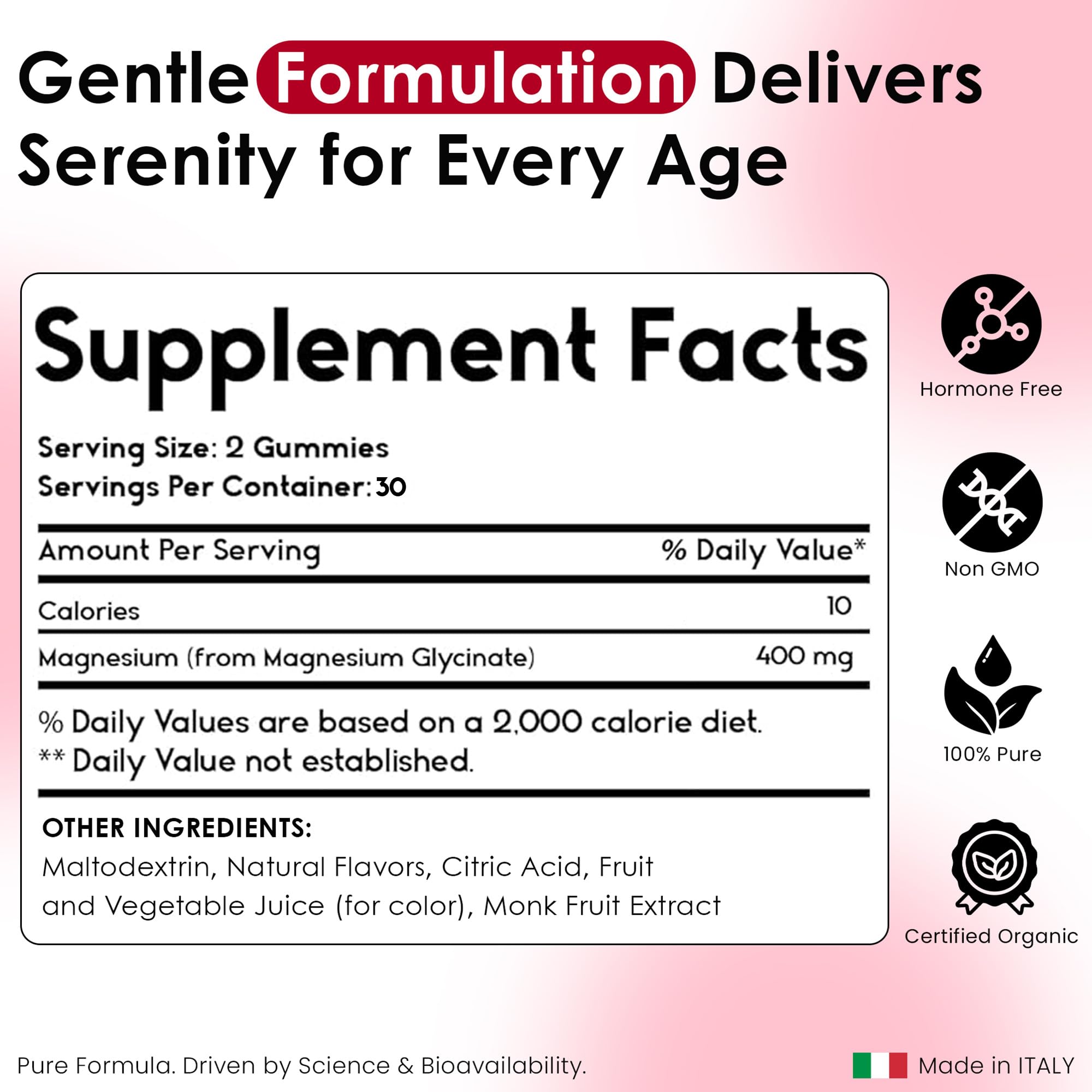 Pharmlitalia Magnesium Glycinate Gummies 400mg packaging