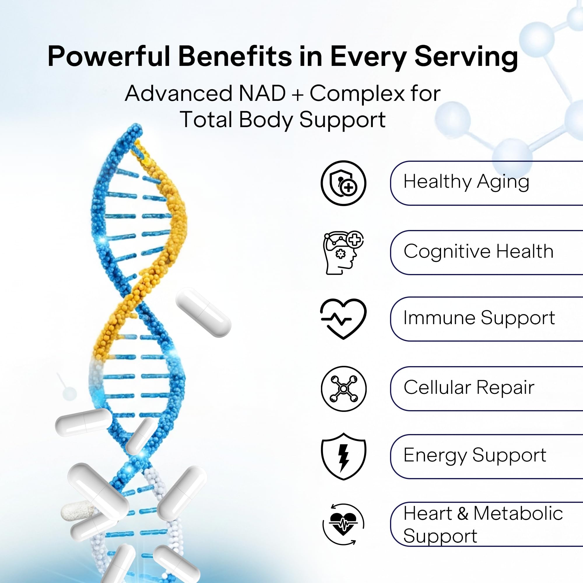 Pharmlitalia NAD+ Capsules with Resveratrol capsules close-up