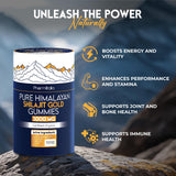 Pharmlitalia Shilajit Gummies with a measuring spoon