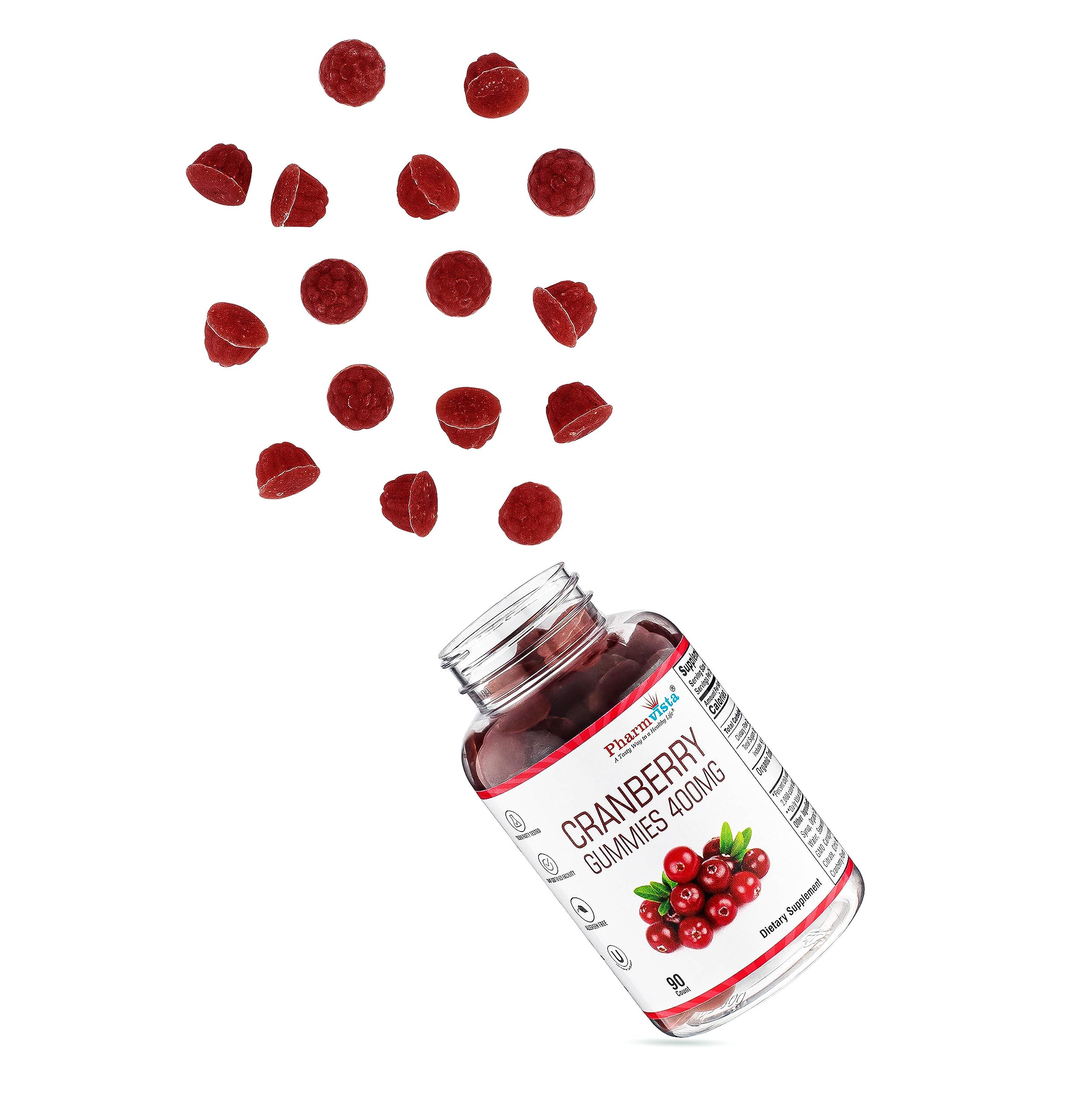 Pharmvista Cranberry Gummies 400mg nutritional information