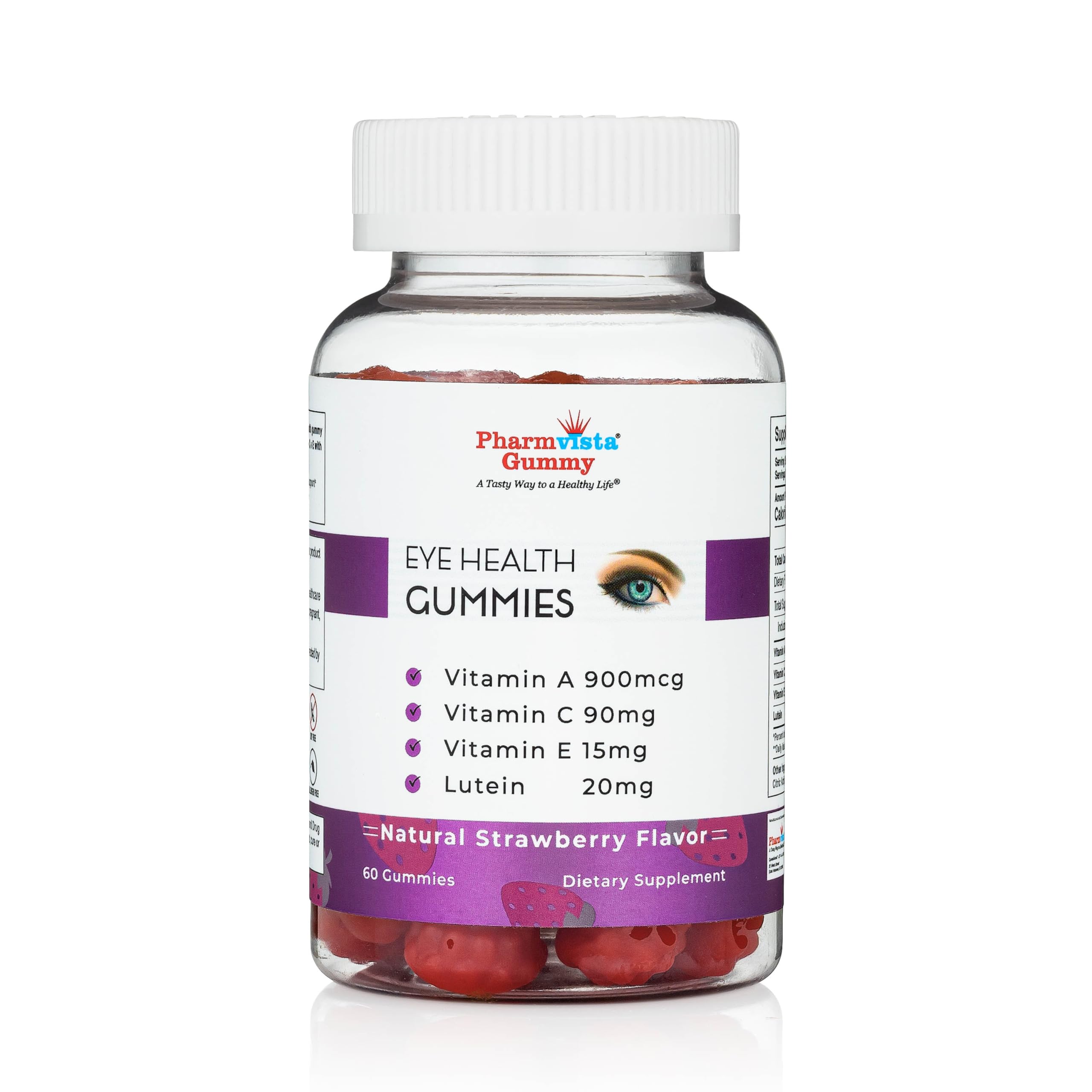 Pharmvista Eye Health Gummies front view with packaging