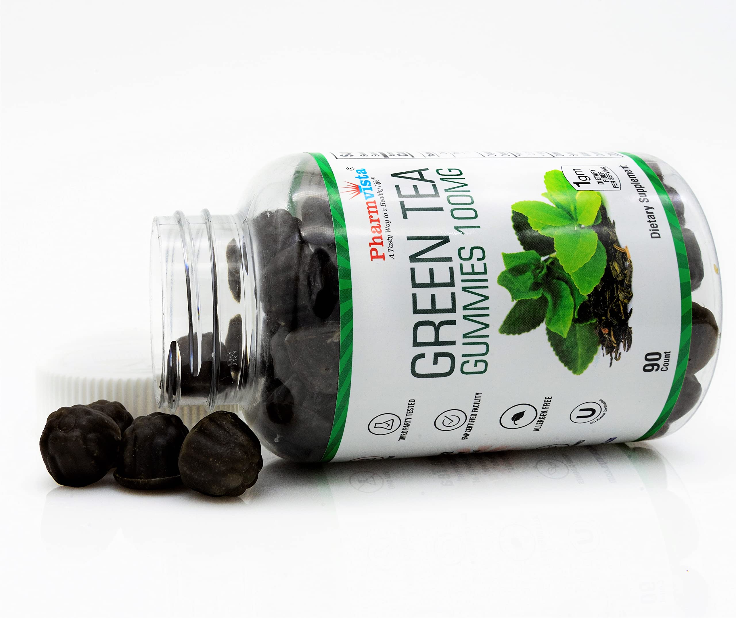Pharmvista Organic Green Tea Gummies close-up of gummies