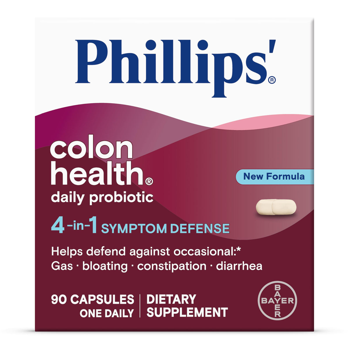 Phillips' Colon Health Daily Probiotic 30 Capsules front view