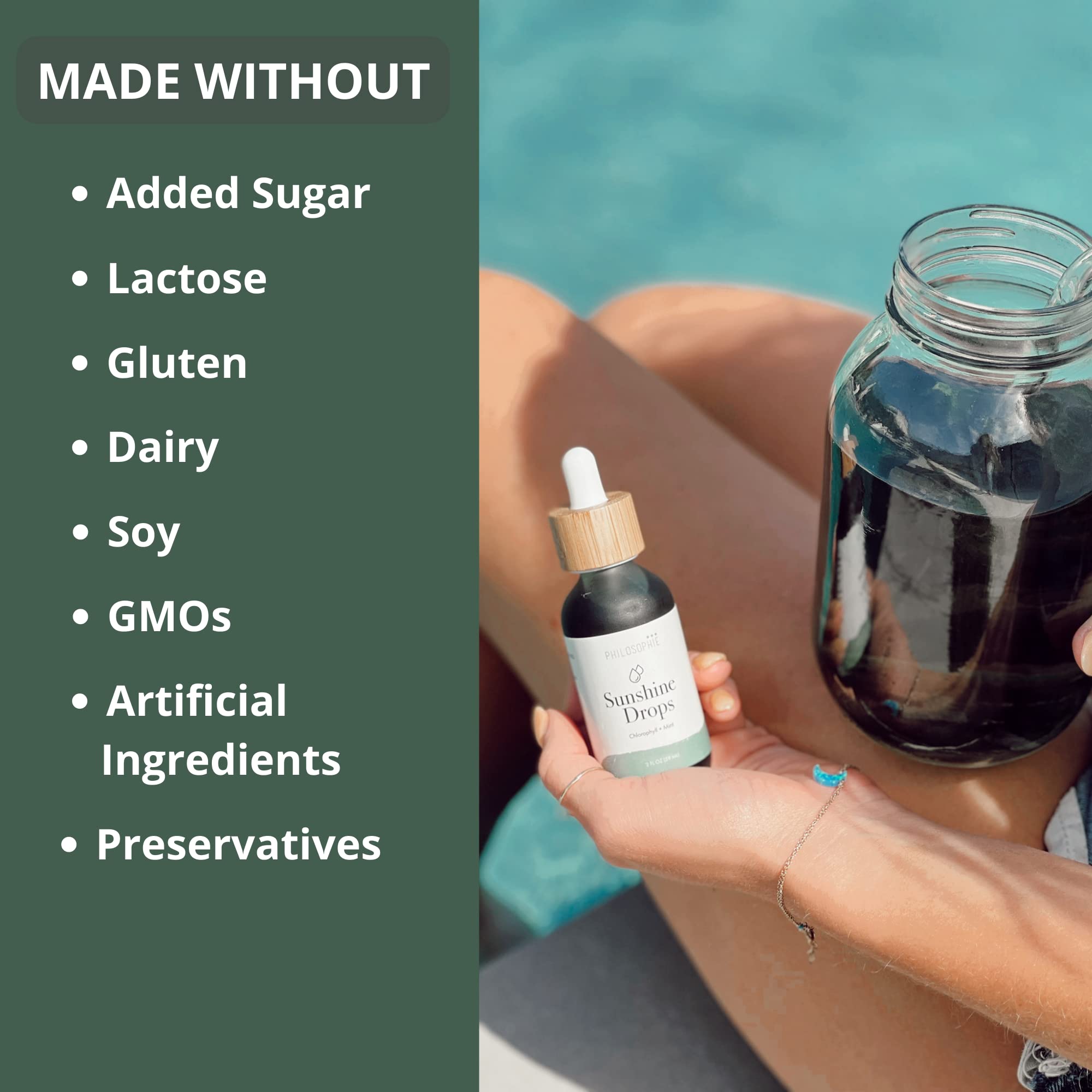 Philosophie Liquid Chlorophyll Drops 2oz lifestyle use