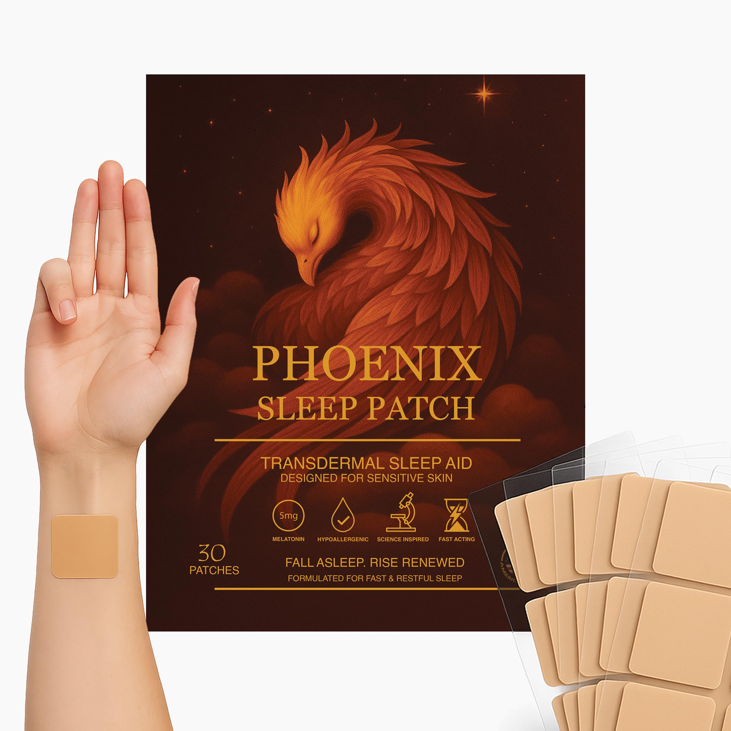 Phoenix Signature 5mg Melatonin Sleep Patches box front view