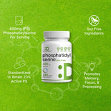 Phosphatidylserine Capsules 400mg with a measuring spoon