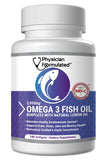 Physician Formulated Omega-3 Fish Oil Capsules 2000mg front view