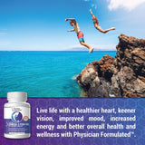 Physician Formulated Omega-3 Fish Oil Capsules 2000mg on a wooden table