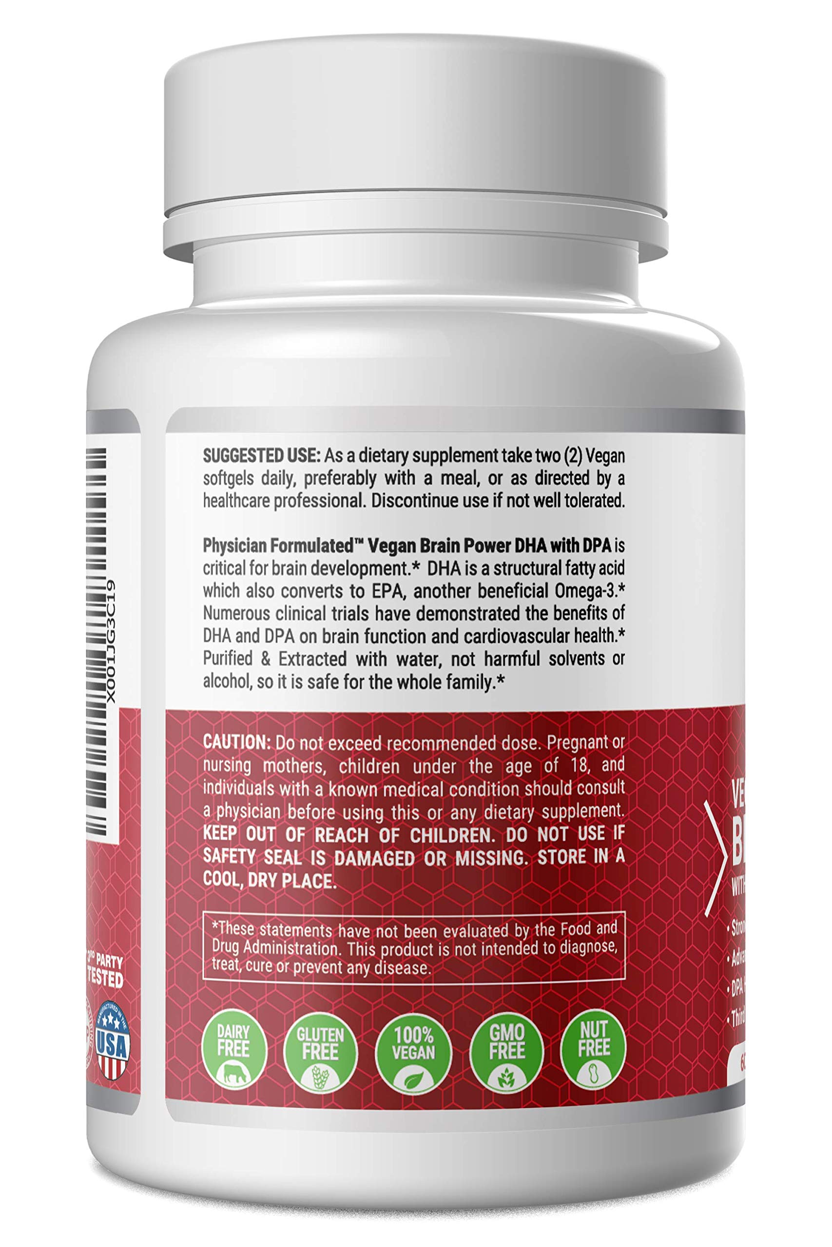 Physician Formulated Vegan Omega DHA/DPA Capsules close-up of capsules