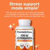 Physician's CHOICE Ashwagandha KSM-66 capsules bottle side view