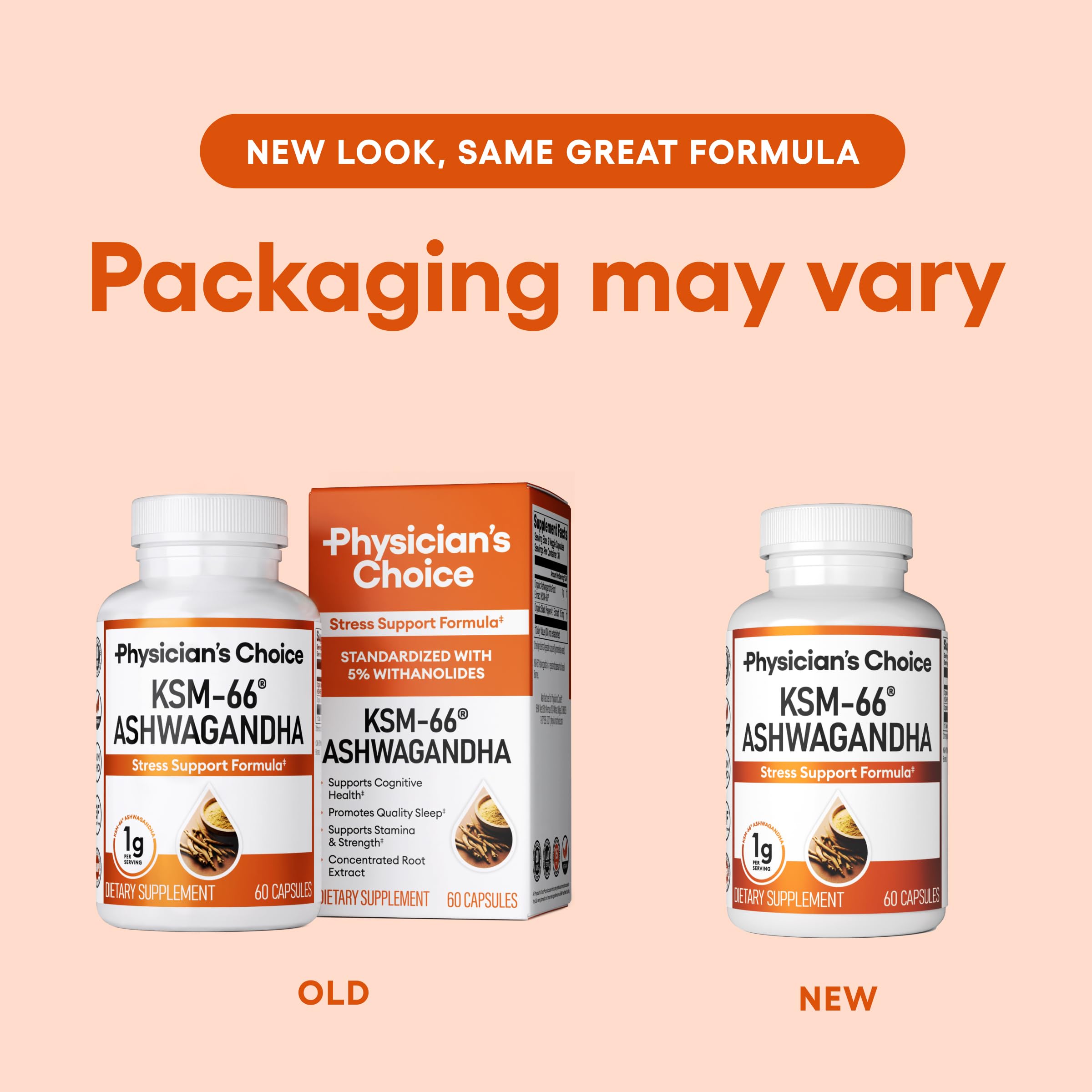 Physician's CHOICE Ashwagandha KSM-66 capsules close-up