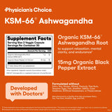 Physician's CHOICE Ashwagandha KSM-66 capsules packaging
