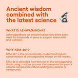 Physician's CHOICE Ashwagandha KSM-66 capsules with organic ingredients