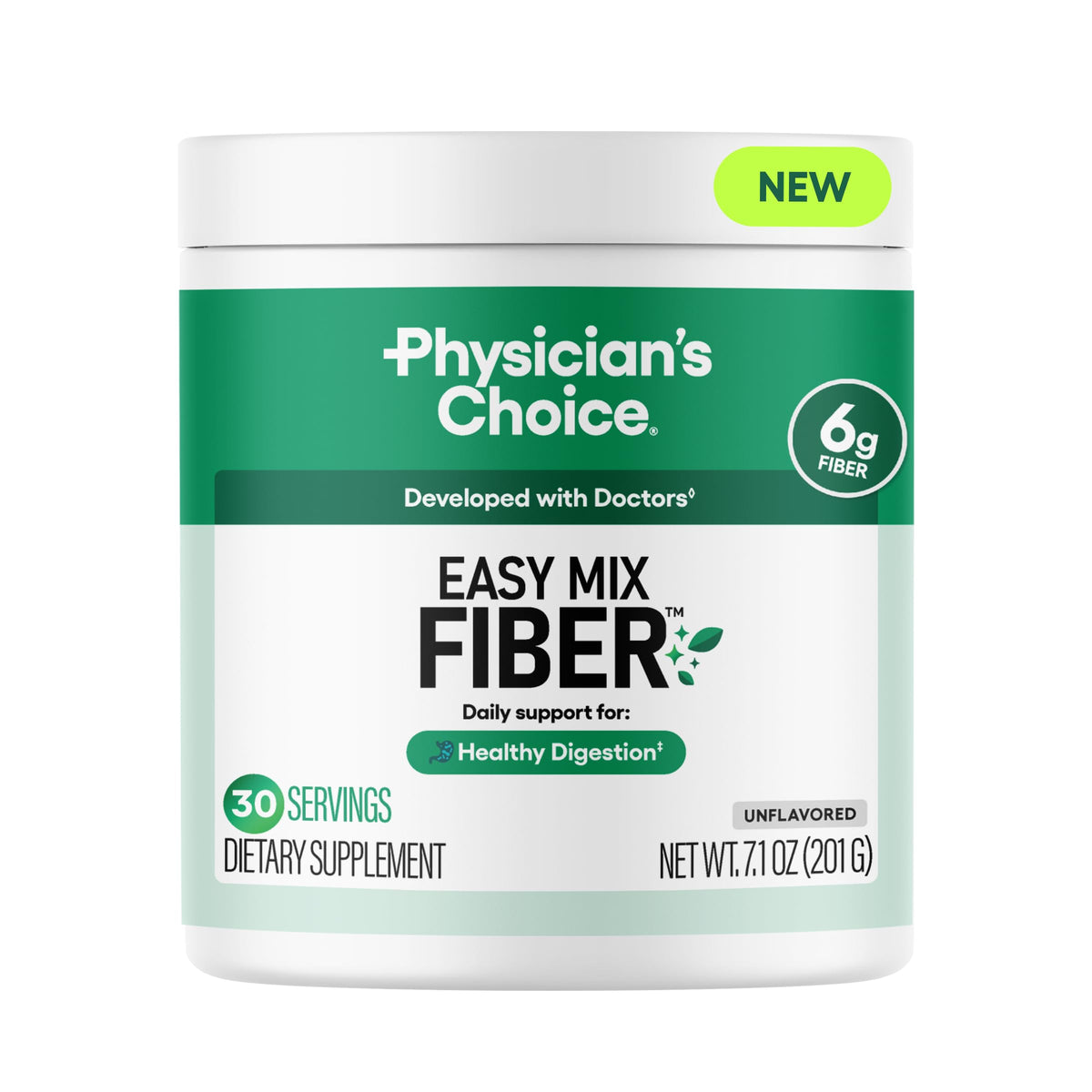 Physician's CHOICE Easy Mix Fiber Powder front view 201g