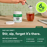 Physician's CHOICE Easy Mix Fiber Powder in a glass of water