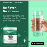 Physician's CHOICE Easy Mix Fiber Powder lifestyle scene with ingredients