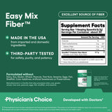 Physician's CHOICE Easy Mix Fiber Powder with measuring scoop