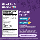 Physician's CHOICE Kids Prebiotic + Fibre Supplement nutritional information
